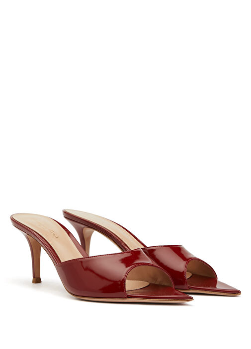 Kırmızı Kadın Deri Terlik - Görsel 3