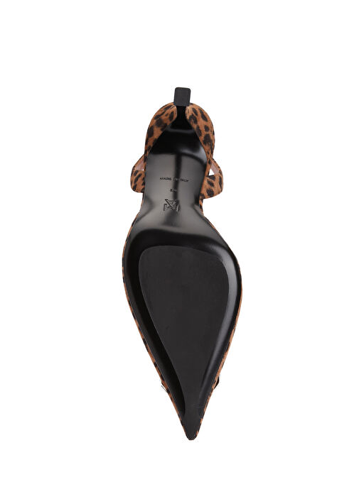Camelie Leopar Desenli Deri Topuklu Ayakkabı - Görsel 6