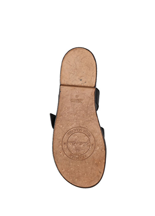 Margaret Siyah Kadın Deri Terlik - Görsel 6