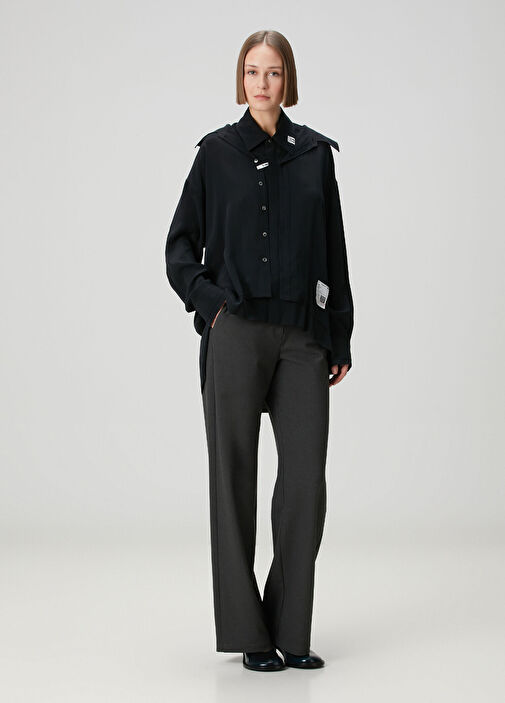 Maison Mihara Yasuhiro - Double Layered Black Shirt