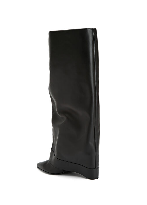 Anthem Siyah Kadın Deri Çizme - Görsel 4