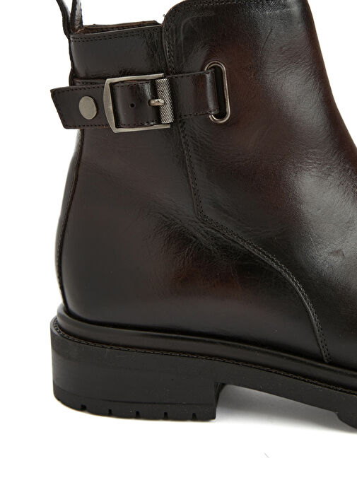 Kahverengi Kadın Deri Bot - Görsel 7