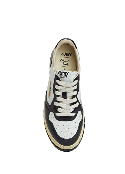 x Mihara Yasuhiro Siyah Beyaz Kadın Deri Sneaker - Görsel 5