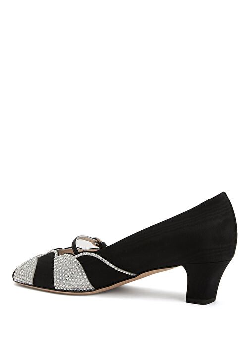 Siyah Silver Topuklu Ayakkabı - Görsel 4