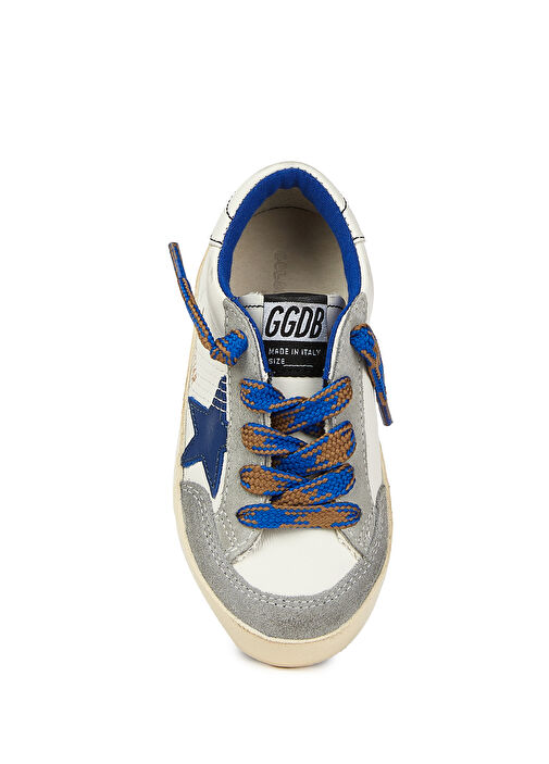 Sstar Beyaz Mavi Çocuk Deri Sneaker - Görsel 5