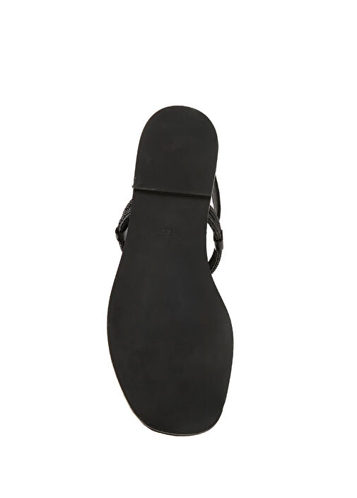 Siyah Kadın Deri Sandalet - Görsel 6