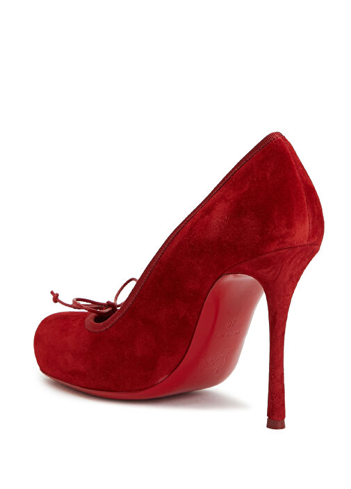 Cassia Nodo Kırmızı Süet Topuklu Ayakkabı - Görsel 4