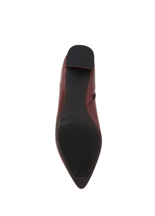 Bordo Kadın Deri Bot - Görsel 6