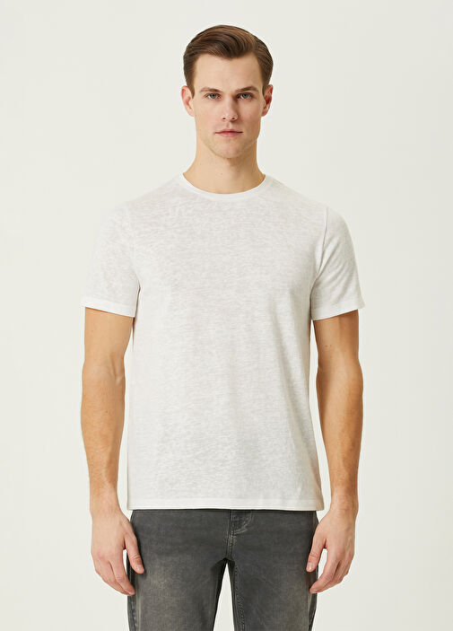 Network Beyaz Basic T shirt White