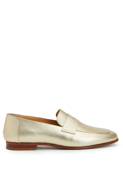 Gold Kuşak Detaylı Kadın Deri Loafer - Görsel 2