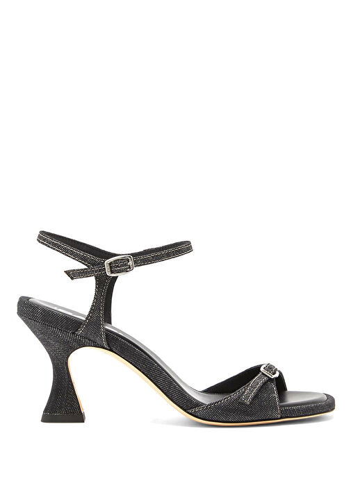 Koyu Gri Kadın Deri Sandalet - Görsel 2