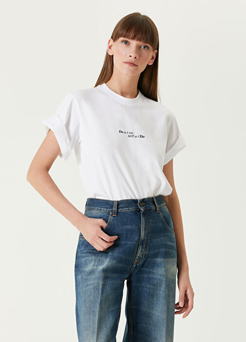 Victoria Beckham - White Organic Cotton T-Shirt