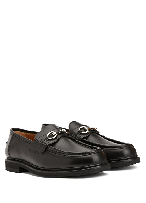 Siyah Erkek Deri Loafer - Görsel 3