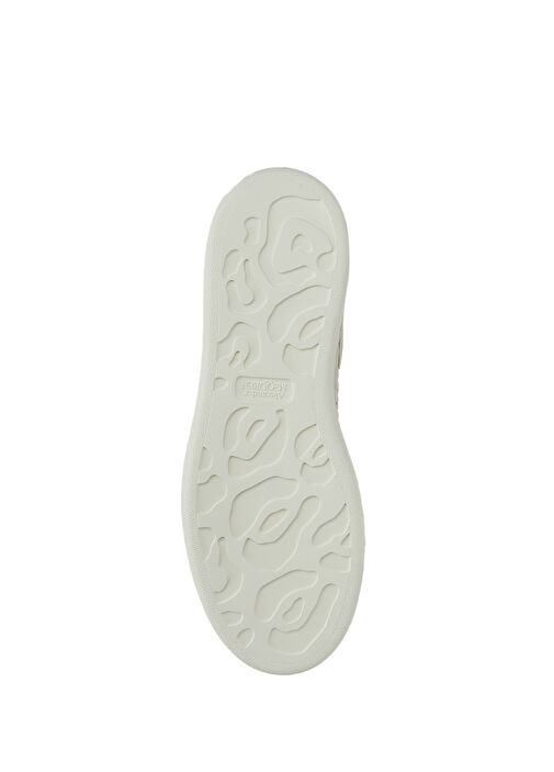 Oversized Ekru Kadın Deri Sneaker - Görsel 6