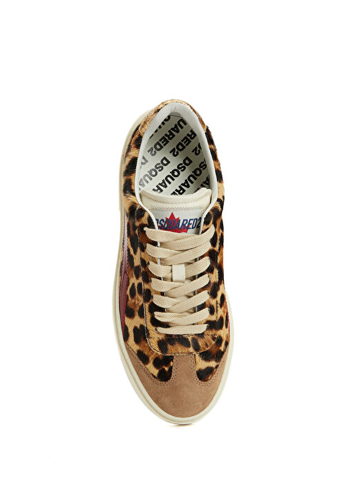 Rider Leopar Desenli Kadın Deri Sneaker - Görsel 6