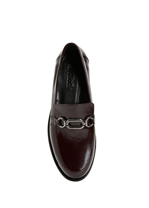 Network Network Bordo Kadın Deri Loafer Casual Ayakkabı | Beymen Bordo - 5. görsel