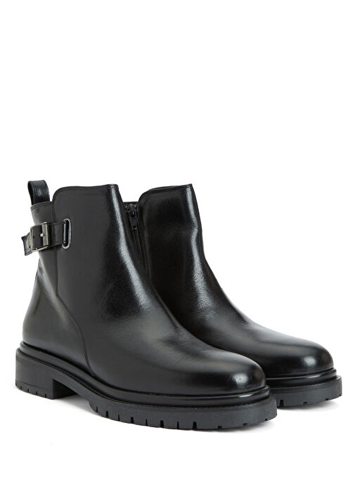 Siyah Kadın Deri Bot - Görsel 3