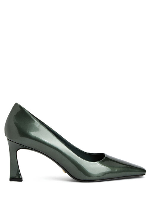 Yeşil Rugan Deri Topuklu Ayakkabı - Görsel 2