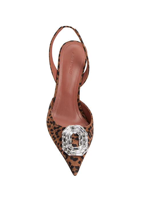 Camelie Leopar Desenli Deri Topuklu Ayakkabı - Görsel 5