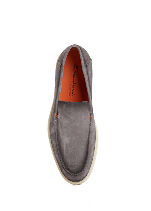 Gri Erkek Süet Loafer - Görsel 5