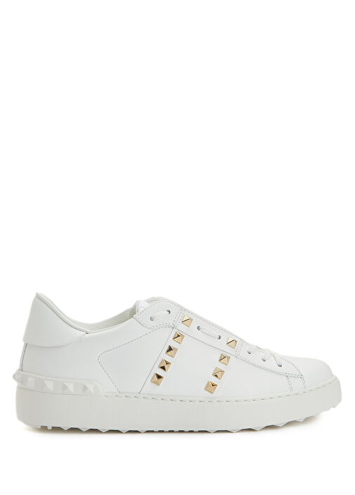 Rockstud Untitled Beyaz Kadın Deri Sneaker - Görsel 2