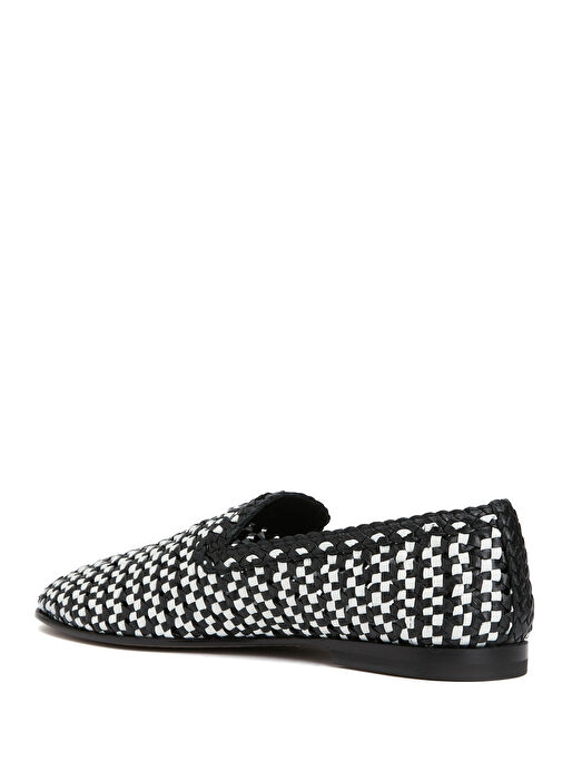 Siyah Beyaz Erkek Deri Loafer - Görsel 4