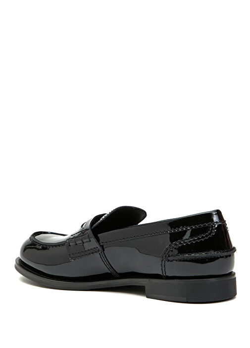 Siyah Kadın Deri Loafer - Görsel 4