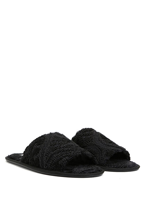 Siyah Kadın İpek Terlik - Görsel 3