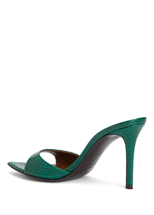 Yeşil Kadın Deri Terlik - Görsel 4