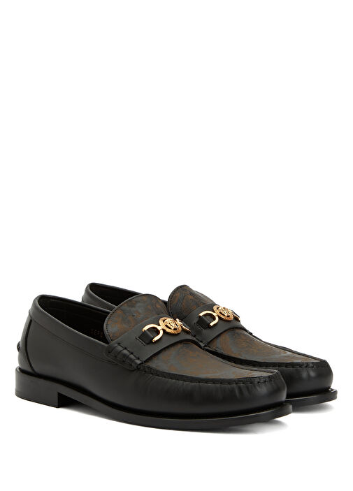 Siyah Desenli Erkek Deri Loafer - Görsel 3