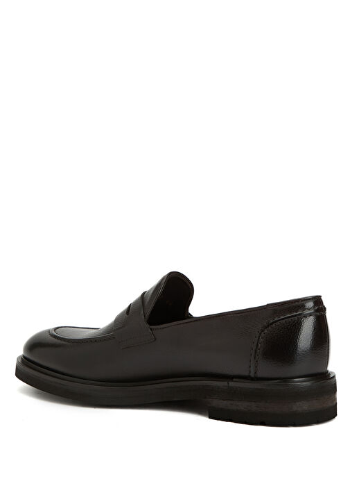 Kahverengi Bantlı Erkek Deri Loafer - Görsel 4