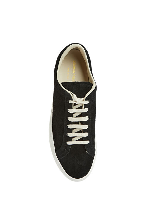 Siyah Erkek Deri Sneaker - Görsel 5