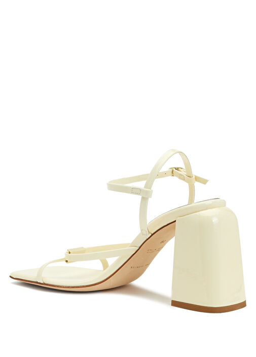 Krem Kadın Deri Sandalet - Görsel 4