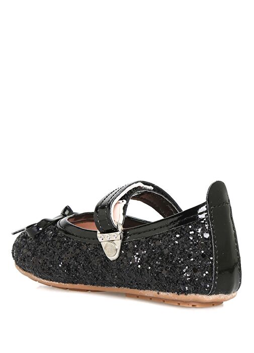 Siyah Simli Kız Bebek İlk Adım Ayakkabısı - Görsel 3