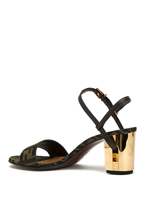 Siyah Kahverengi Kadın Sandalet - Görsel 4