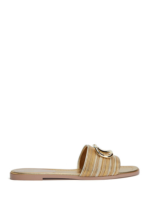 Valentino Garavani Valentino Garavani VLogo Silver Gold Kadın Terlik Sandalet & Terlik | Beymen Gold - 2. görsel