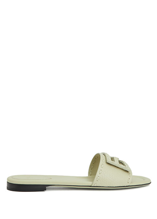 Yeşil Kadın Deri Terlik - Görsel 2