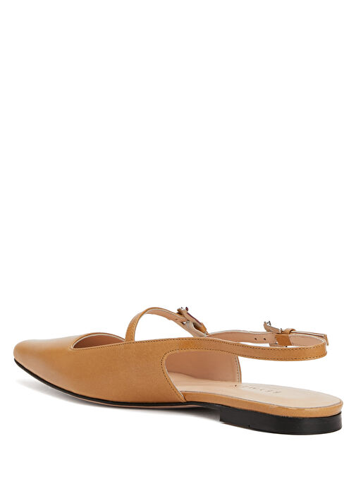 Taba Slingback Deri Ayakkabı - Görsel 4