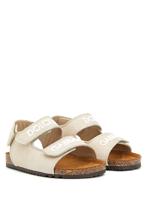 Bej Erkek Çocuk Deri Sandalet - Görsel 3