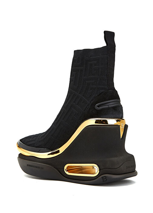 Siyah Çorap Formlu Kadın Sneaker - Görsel 4