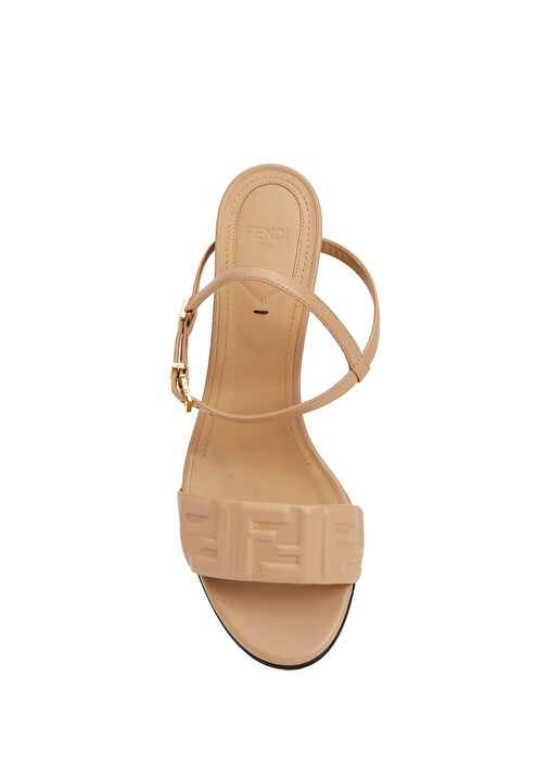 Bej Kadın Deri Sandalet - Görsel 5