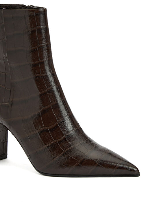 Kahverengi Kadın Deri Bot - Görsel 7