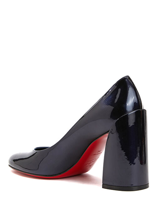 Miss Sab Lacivert Deri Topuklu Ayakkabı - Görsel 4