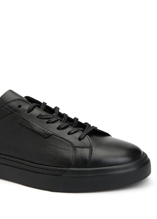 Siyah Erkek Deri Sneaker - Görsel 7