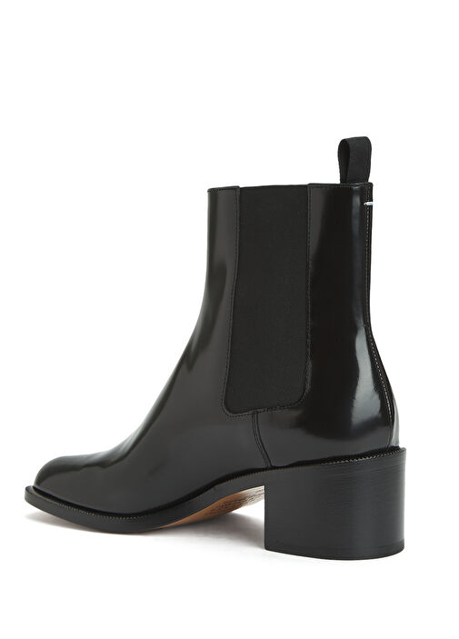 Tabi Siyah Kadın Deri Bot - Görsel 4