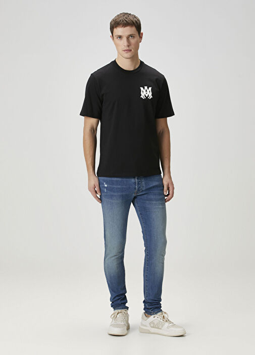 Amiri Siyah Erkek Siyah Logo Baskılı T-shirt 1645930 | Beymen