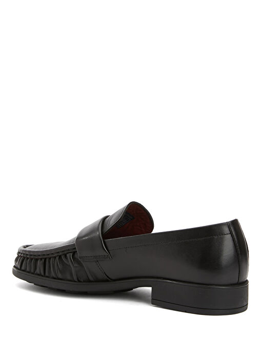 Siyah Kadın Deri Loafer - Görsel 4