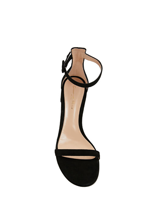 Siyah Kadın Süet Sandalet - Görsel 5