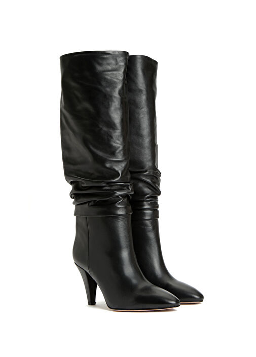Siyah Kadın Deri Çizme - Görsel 3