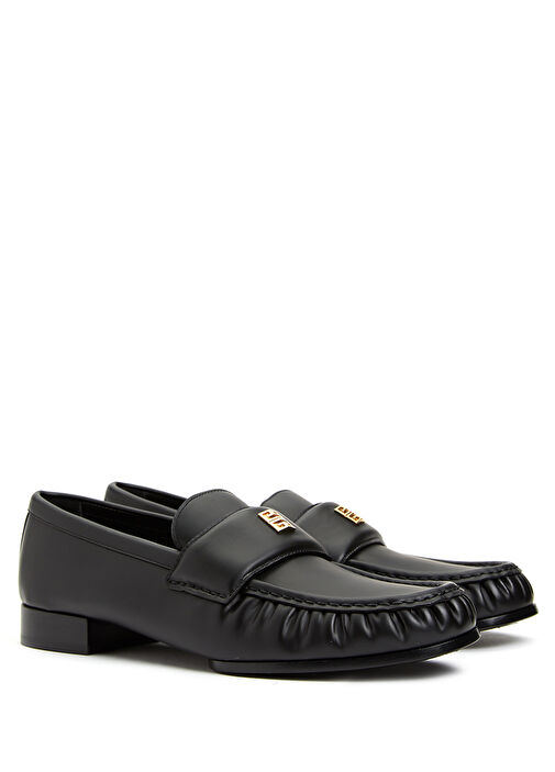 4G Siyah Kadın Deri Loafer - Görsel 3